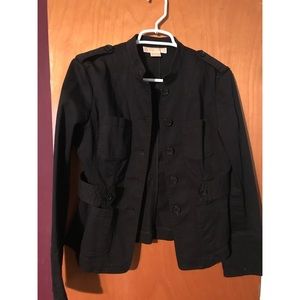 Michael Kors Military-Style Casual Black Blazer